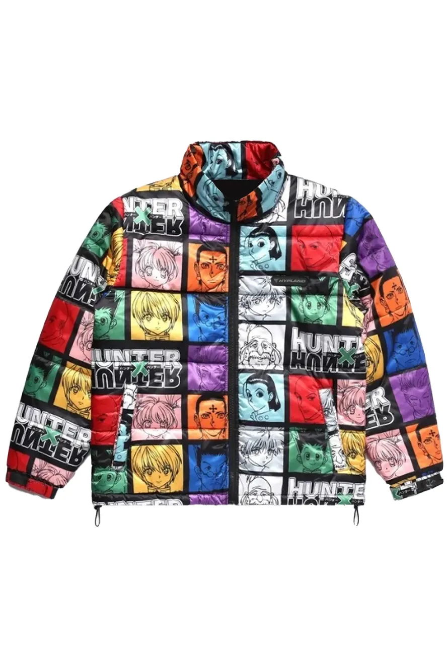 Hypland Hunter X Hunter Character Puffer Multi Jacket